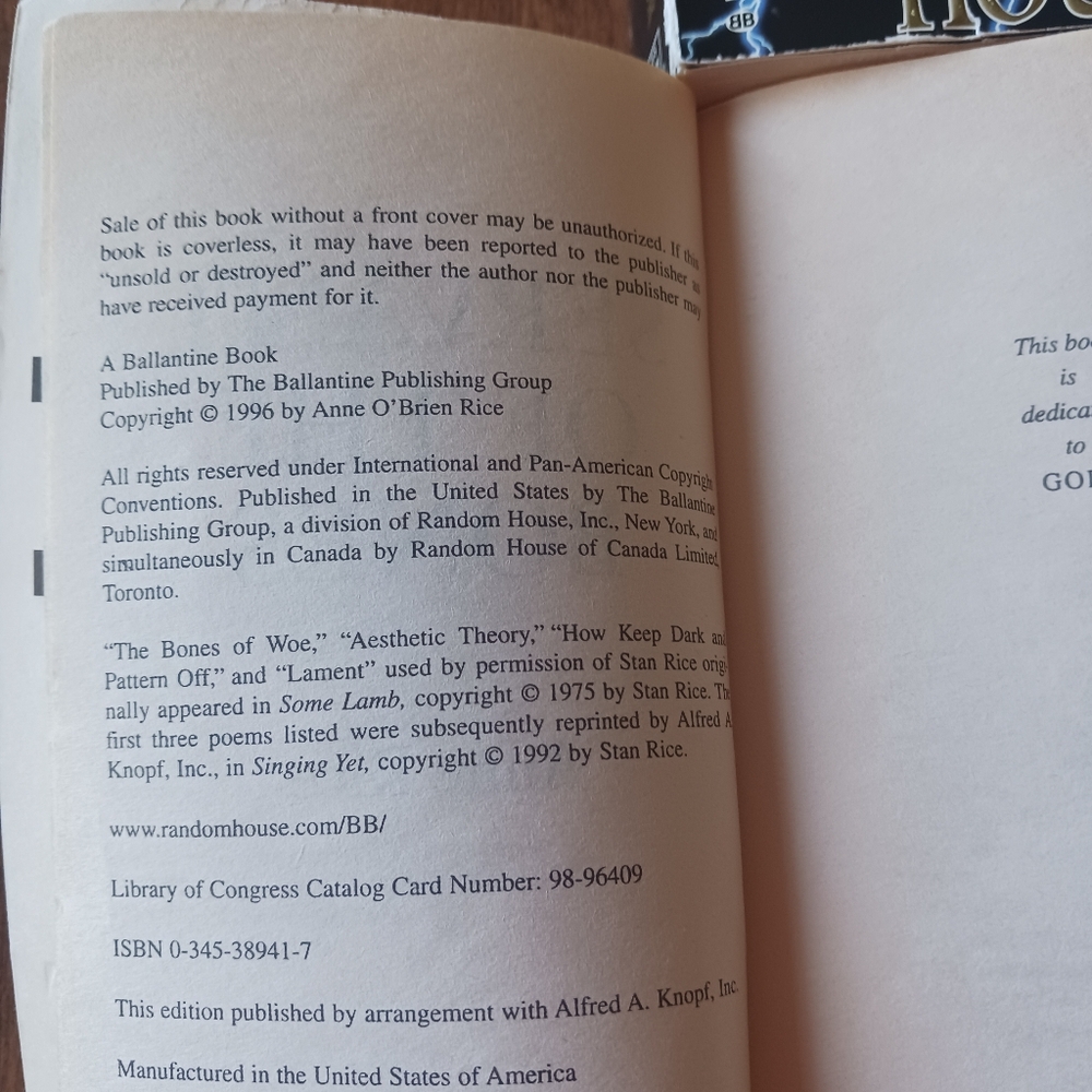 Anne Rice Book Bundle Of Two Paperbacks - Picture 8 of 8